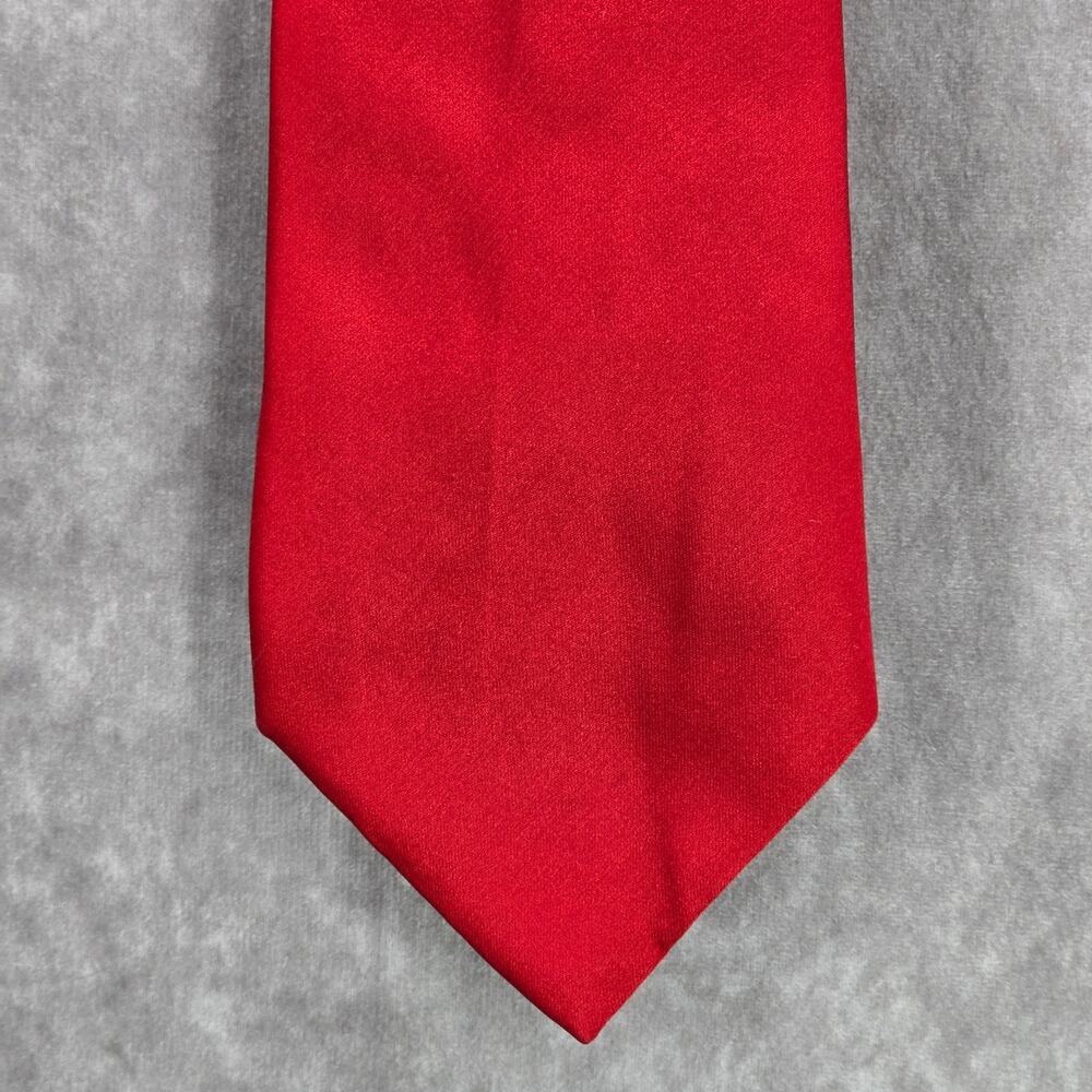 Meeting Street Red Solid Handmade Executive Corporate‎ 100% Silk Men's Neck Tie